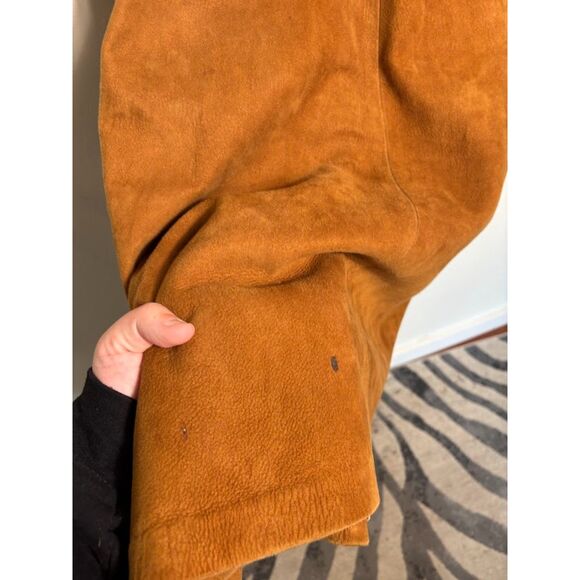 Sills Bonnie Cashin Leather Suede Trench Coat VTG Jacket Brass Twist Lock sz S - Picture 9 of 10